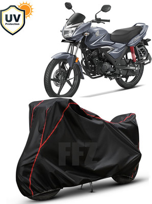 FFZ Waterproof Two Wheeler Cover for Honda(CB Shine, Black, Red)
