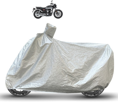 Caronix Waterproof Two Wheeler Cover for Honda(Hness CB350, Silver)