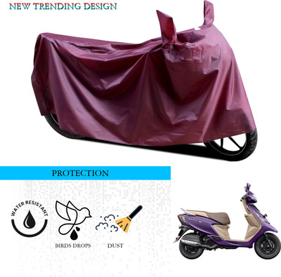 ANTHUB Waterproof Two Wheeler Cover for TVS(Scooty Zest, Maroon)