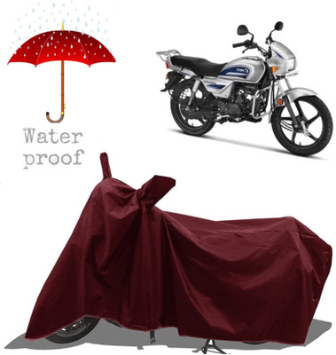 OIYUQA Two Wheeler Cover for Hero(Splendor, Maroon)