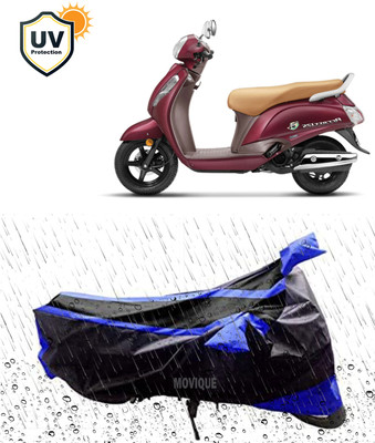 MOVIQUE Waterproof Two Wheeler Cover for Suzuki(Access 125, Black)