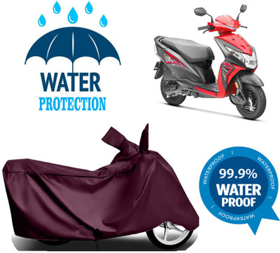 Mdstar Waterproof Two Wheeler Cover for Honda(Dio, Maroon)