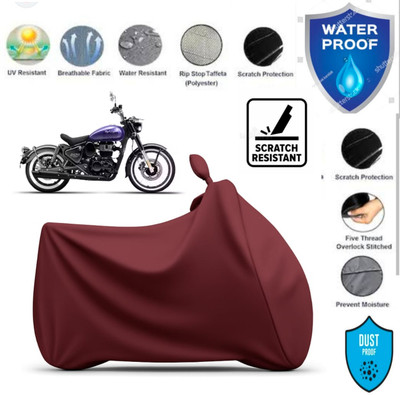 Johanandkeith Two Wheeler Cover for Royal Enfield(Bullet 350, Maroon)