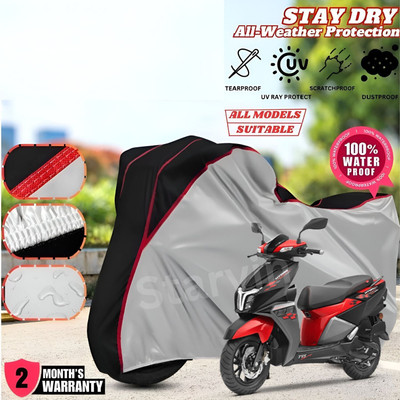 Starvin Waterproof Two Wheeler Cover for TVS(Ntorq 125, Silver)