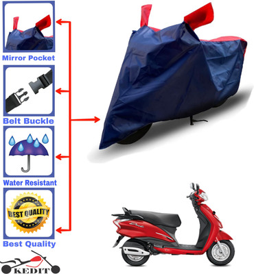 KEDIT Two Wheeler Cover for Hero(Duet 125CC, Red, Blue)