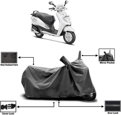 Amexride Two Wheeler Cover for Hero(Duet VX 110CC BS6, Grey)
