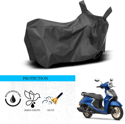 SnehaSales Waterproof Two Wheeler Cover for Yamaha(Fascino 125 FI, Black)