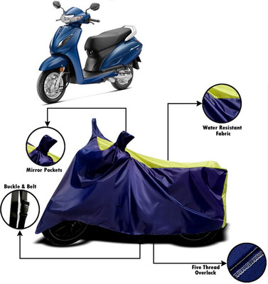 MMSSTAR Waterproof Two Wheeler Cover for Honda(Activa, Yellow, Blue)