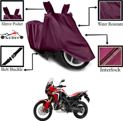 KEDIT Two Wheeler Cover for Honda(CRF1000L Africa Twin, Maroon)