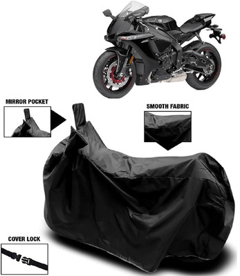 MMSSTAR Waterproof Two Wheeler Cover for Yamaha(YZF-R1, Black)