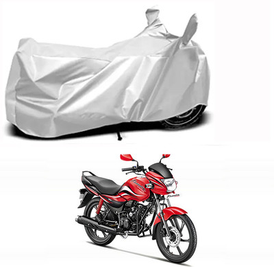Aoriyon Two Wheeler Cover for Hero(Passion, Silver)