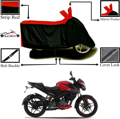 KEDIT Two Wheeler Cover for Bajaj(Pulsar 180NS, Red, Black)