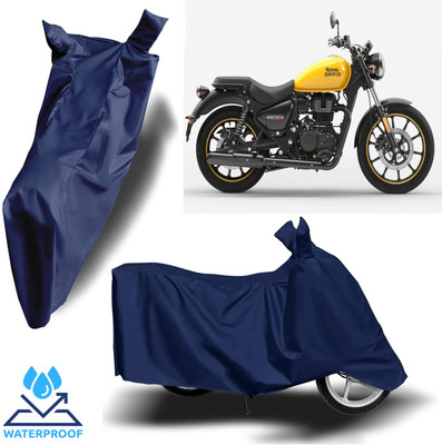 ROYAL AUTO MART Waterproof Two Wheeler Cover for Royal Enfield(Meteor 350, Blue)