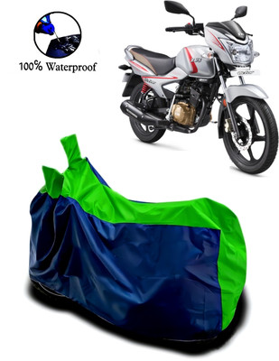 Autofly Waterproof Two Wheeler Cover for TVS(Victor, Blue, Green)