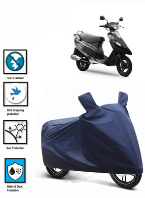DeepShakshi AUTOMOTIVE Two Wheeler Cover for TVS(Scooty Pep Plus, Blue)