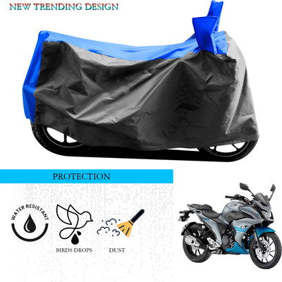 ANTHUB Waterproof Two Wheeler Cover for Yamaha(Fazer-250, Grey, Blue)