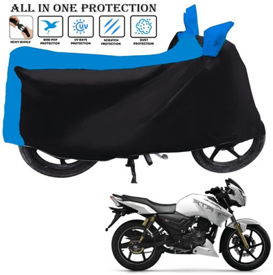 AUTOCAD Waterproof Two Wheeler Cover for TVS(Apache RTR 180, Black, Blue)