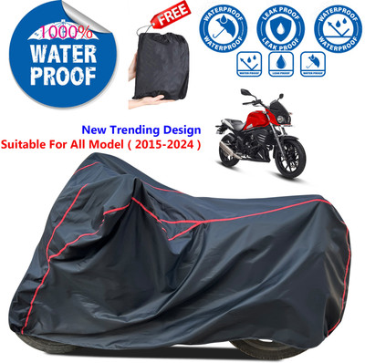 AutoGalaxy Waterproof Two Wheeler Cover for Mahindra(Mojo UT 300, Black)