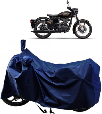 MMSSTAR Waterproof Two Wheeler Cover for Royal Enfield(Classic 500, Blue)