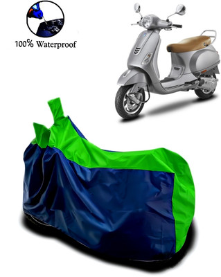 Autofly Waterproof Two Wheeler Cover for Vespa(VXL 125 BS6, Blue, Green)