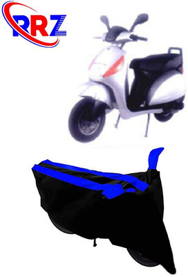 RRZ Waterproof Two Wheeler Cover for Bajaj(Fusion, Black, Blue)