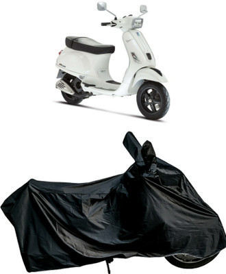 Autofly Waterproof Two Wheeler Cover for Vespa(Piaggio Vespa, Black)