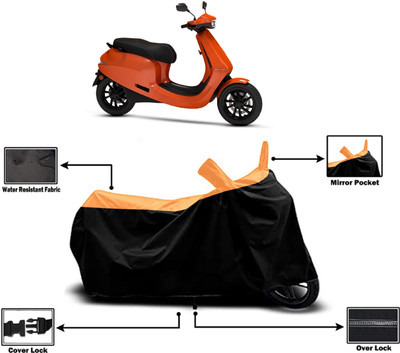 Amexride Two Wheeler Cover for Ola(Electric Scooter, Orange)