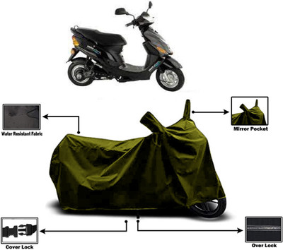 Amexride Two Wheeler Cover for Hero Electric(Electric Zippy, Green)