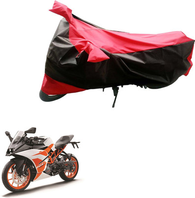 Mdstar Waterproof Two Wheeler Cover for KTM(RC 200, Black, Red)