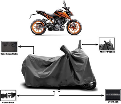 Amexride Two Wheeler Cover for KTM(200 Duke, Grey)