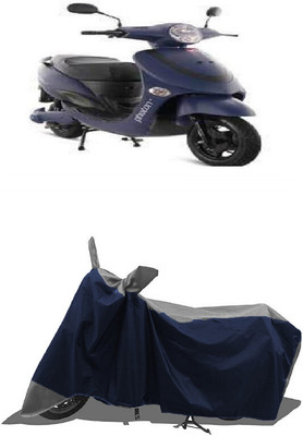 SUGASHRI Waterproof Two Wheeler Cover for Hero(Electric Photon BS6, Grey, Blue)