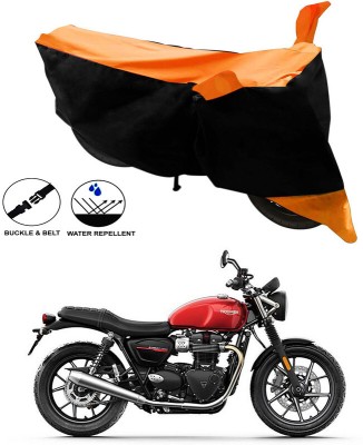 Genipap Two Wheeler Cover for Triumph(Street Twin, Black, Orange)