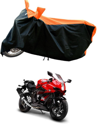 DeepShakshi AUTOMOTIVE Waterproof Two Wheeler Cover for Hyosung(GT250R, Orange)