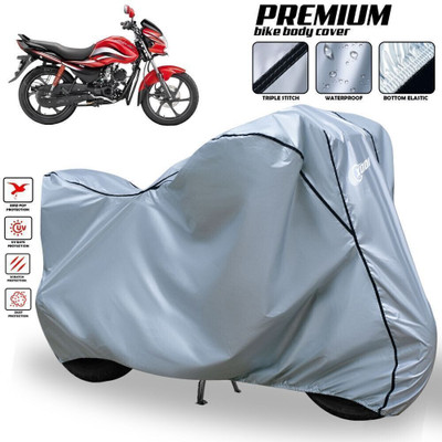 xodi Waterproof Two Wheeler Cover for Hero(Passion Pro TR, Silver, Black)