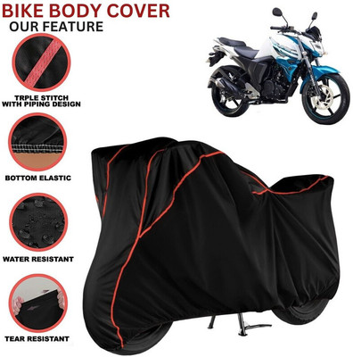 kerwa Waterproof Two Wheeler Cover for Yamaha(FZ FI, Black, Red)