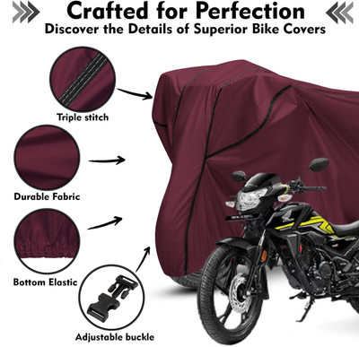 Shiv Kanha Waterproof Two Wheeler Cover for Honda(SP 125, Maroon, Black)