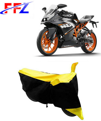 FFZ Waterproof Two Wheeler Cover for KTM(RC 200, Black, Yellow)