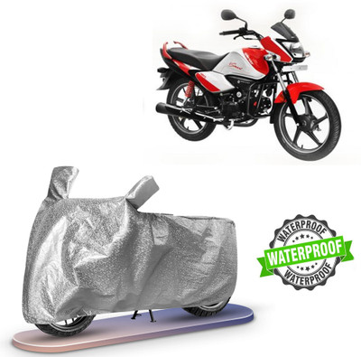 Autoinnovation Waterproof Two Wheeler Cover for Hero, Universal For Bike(Splendor I Smart, Silver)