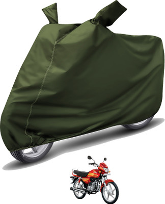 Auto Hub Waterproof Two Wheeler Cover for Hero(CD deluxe, Green)