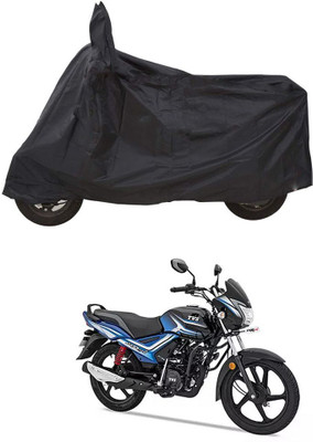 DeepShakshi AUTOMOTIVE Waterproof Two Wheeler Cover for TVS(Star City Plus, Black)