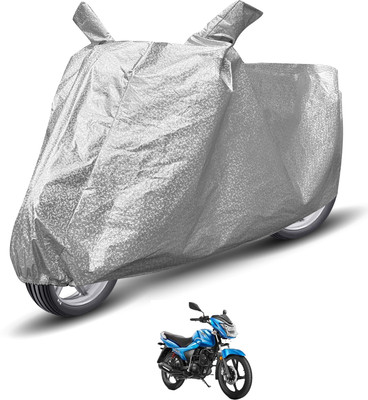 MOCKHE Waterproof Two Wheeler Cover for TVS(Victor GLX, Silver)