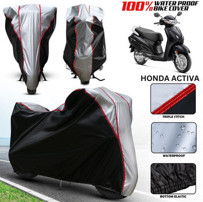 xodi Waterproof Two Wheeler Cover for Hero(Activa i, Silver, Black, Multicolor)