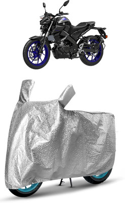 J S R Waterproof Two Wheeler Cover for Yamaha(MT 15, Silver)