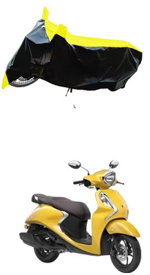 VESMEI Two Wheeler Cover for Yamaha(Fascino 125 BS6, Yellow)