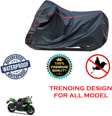 THE REAL ARV Waterproof Two Wheeler Cover for Kawasaki(Ninja 650 BS6, Black)