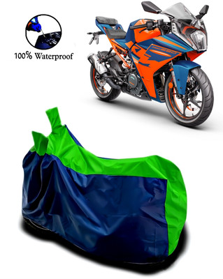 Autofly Waterproof Two Wheeler Cover for KTM(RC 390, Blue, Green)