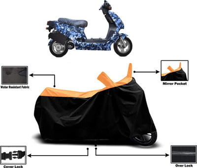 Amexride Two Wheeler Cover for Hero Electric(Electric AXLHE-20, Orange)