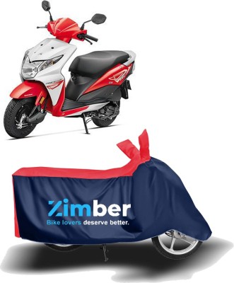 ZIMBER Two Wheeler Cover for Honda(Dio, Red, Blue)