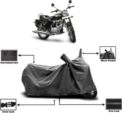 Amexride Two Wheeler Cover for Royal Enfield(Standardv BS6, Grey)