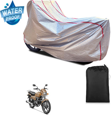 PAGORA Waterproof Two Wheeler Cover for Hero(Splendor Plus, Silver)